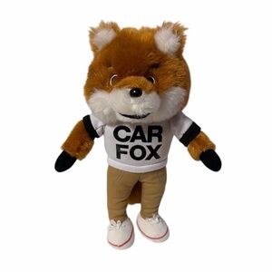 Carfax Car Fox Plush Mascot Shirt Khakis Embroidered Eyes Stuffed Animal Toy 10”